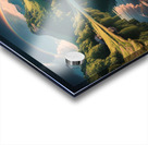 the scene is a serene lake Acrylic print