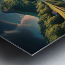 the scene is a serene lake Metal print