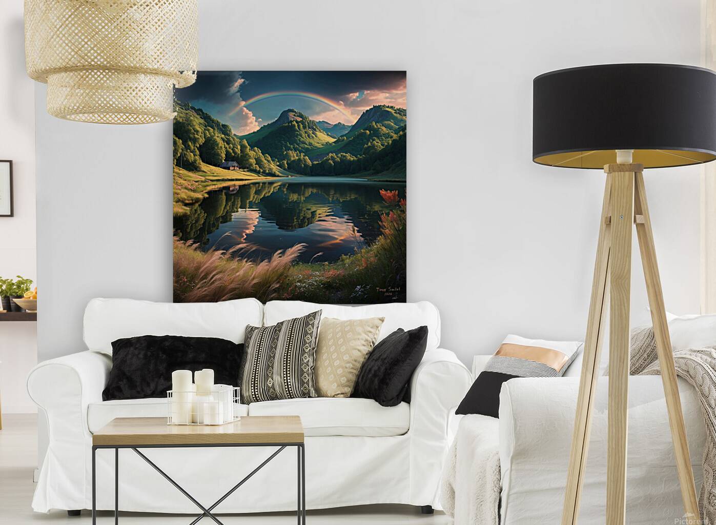 the scene is a serene lake Reproduction