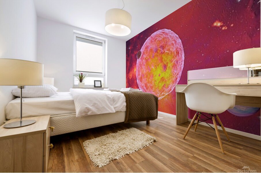 molten planet Mural print