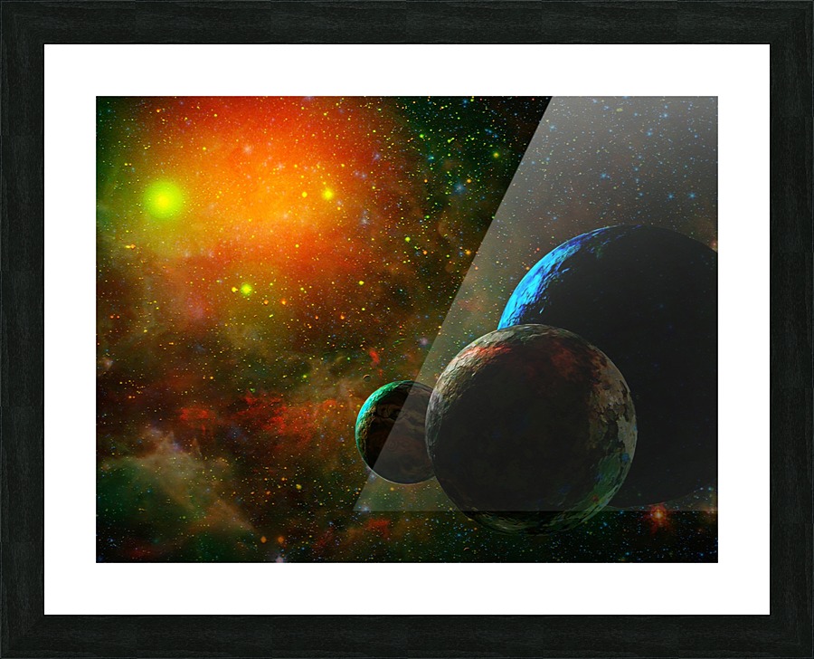 Three Planets Picture Frame print