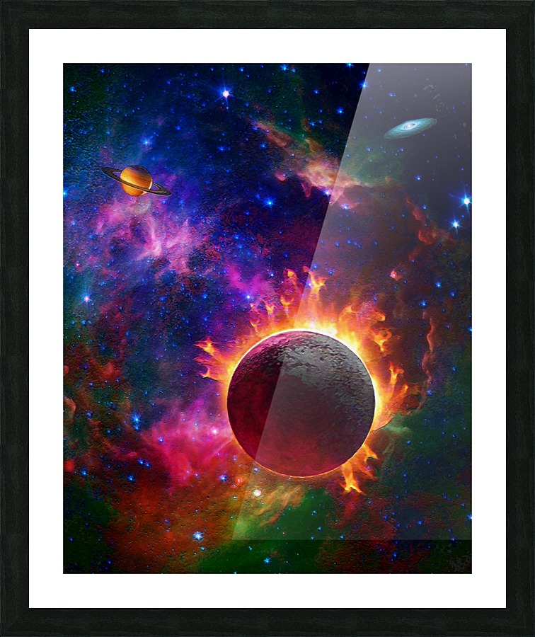 Fire Planet Picture Frame print