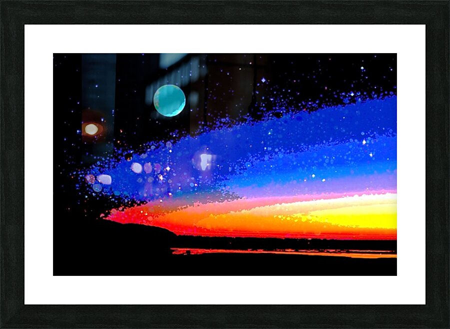 exoplanet sunset Picture Frame print