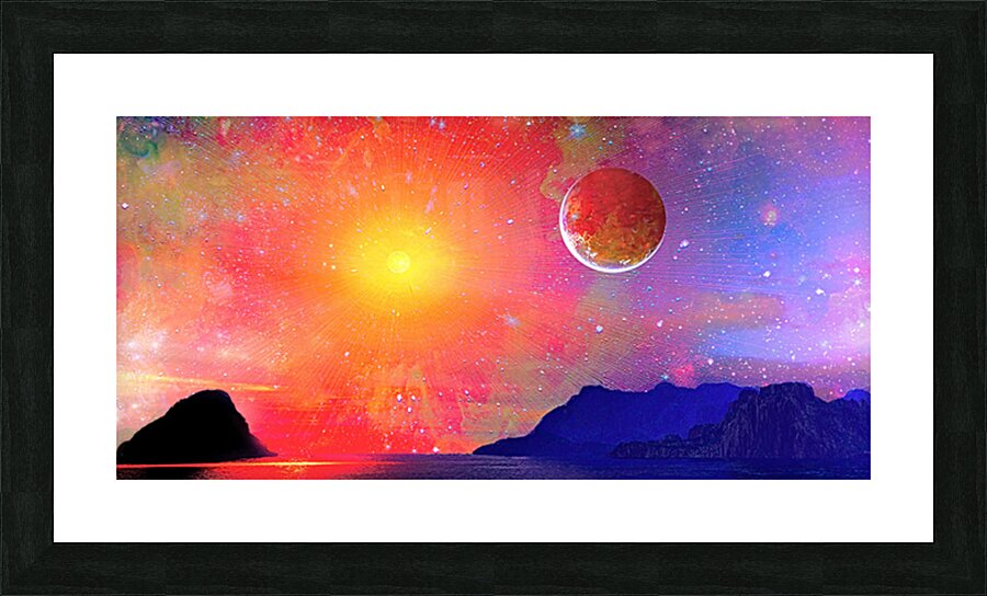 Red skyplanet Picture Frame print