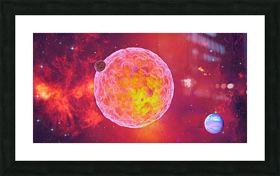 molten planet Picture Frame print