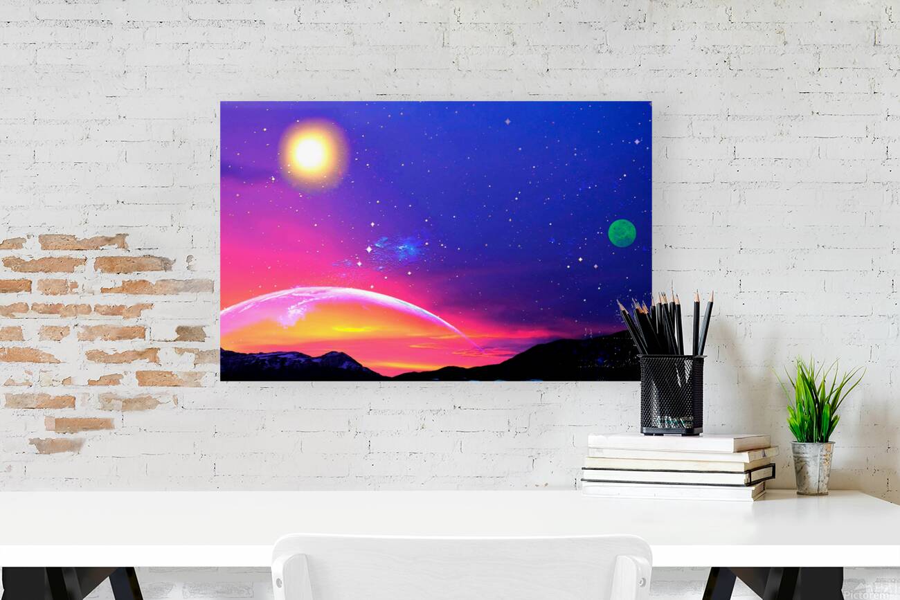 green moon sunset Reproduction