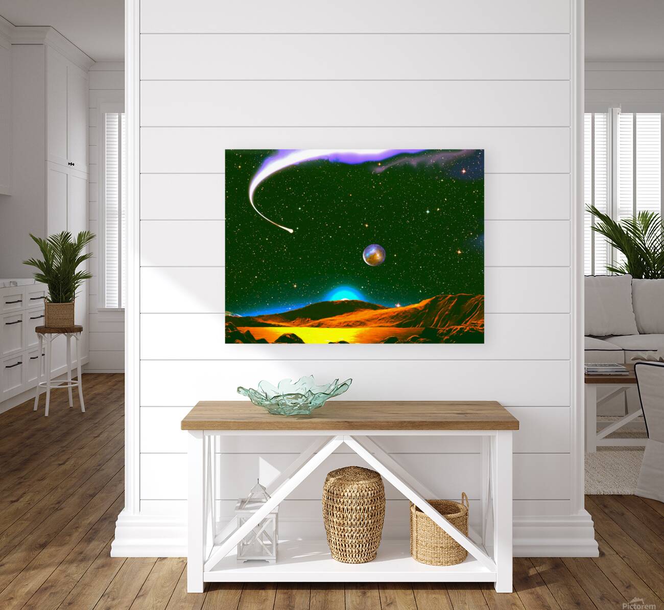 exoplanet night sky. Reproduction