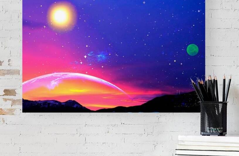 green moon sunset Reproduction