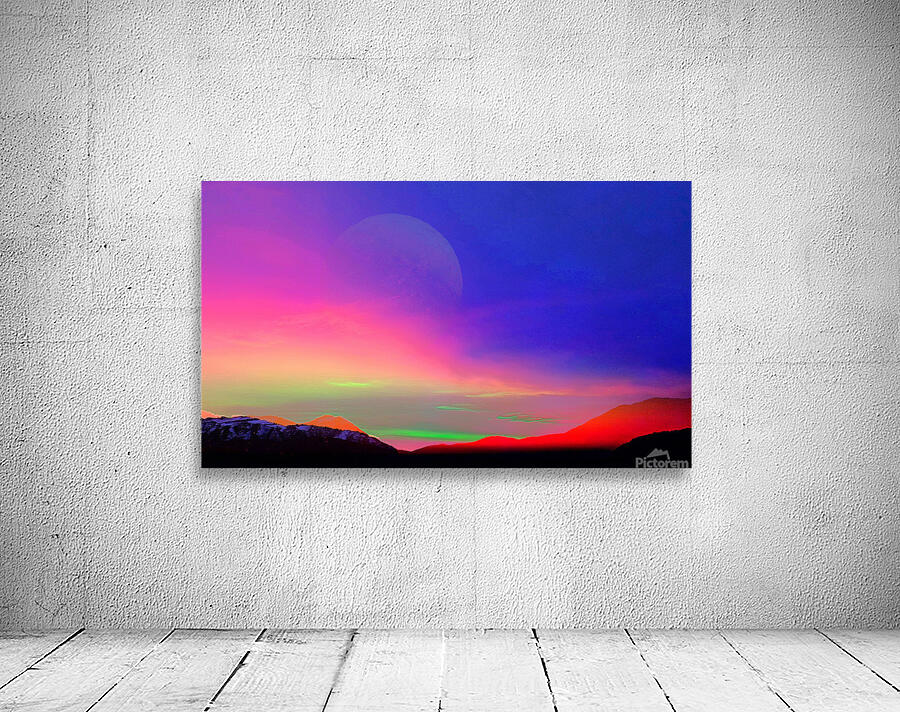 Planet Landscape Sunset Wall Preview