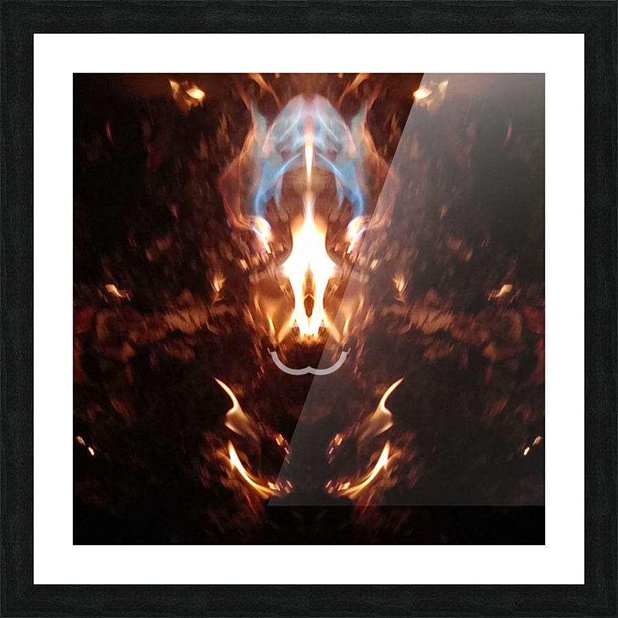 Firein ice Picture Frame print