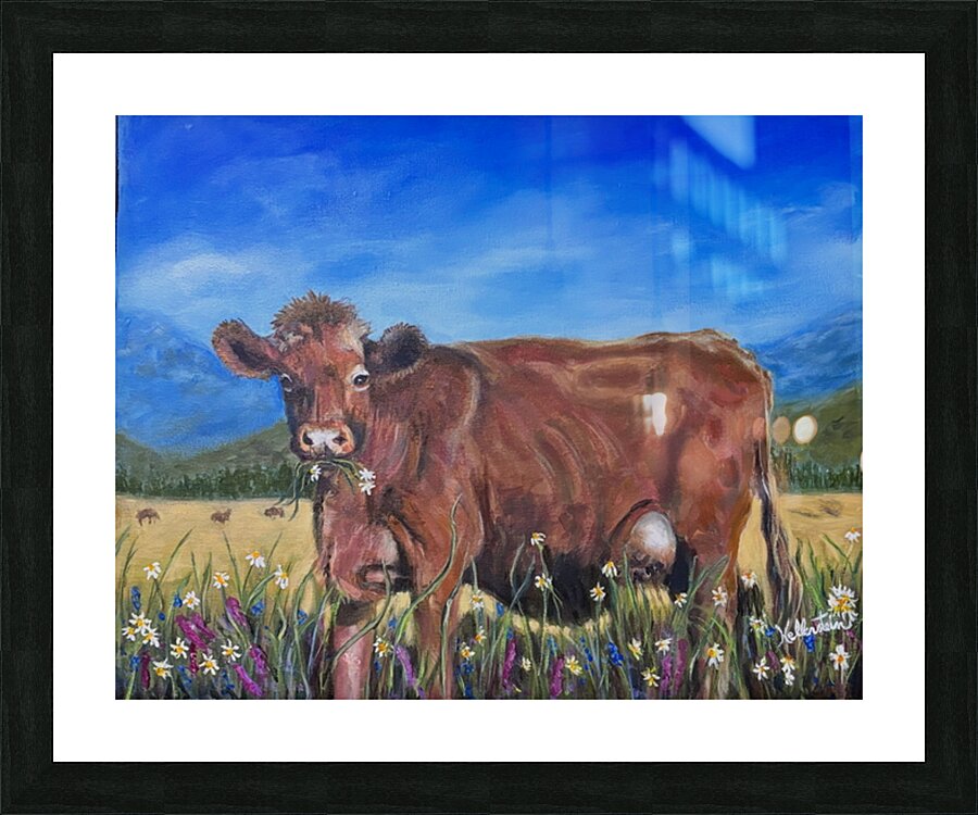 La vache brune Picture Frame print