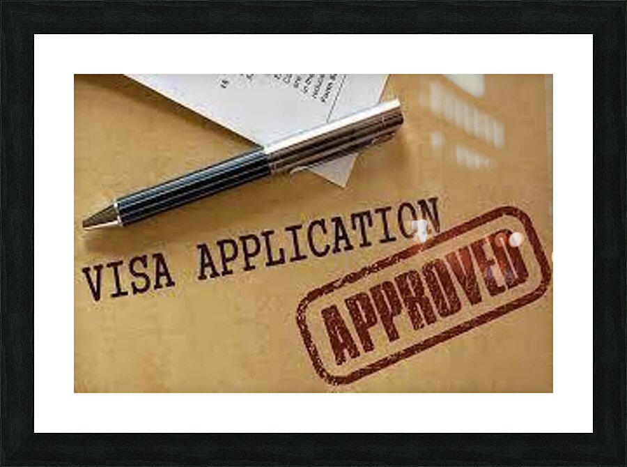 Visa Application Picture Frame print