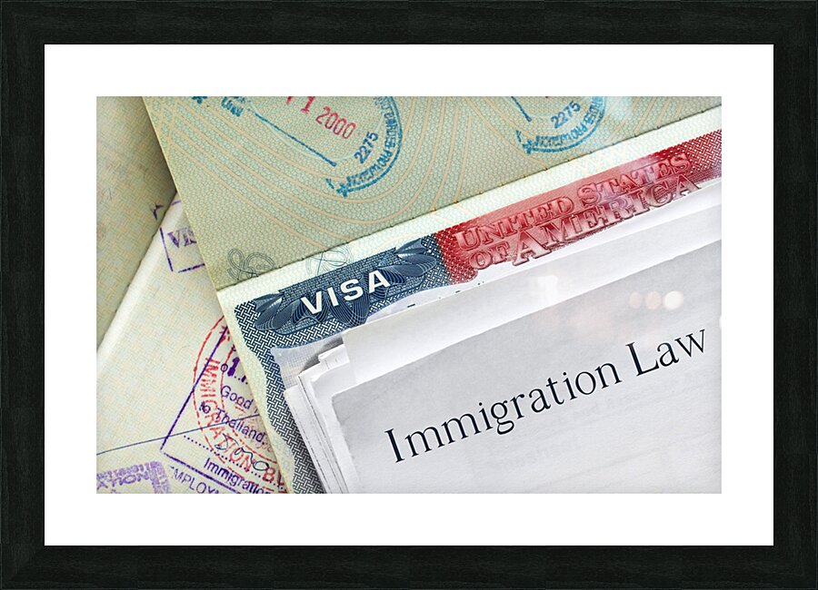Immigration Visa Picture Frame print