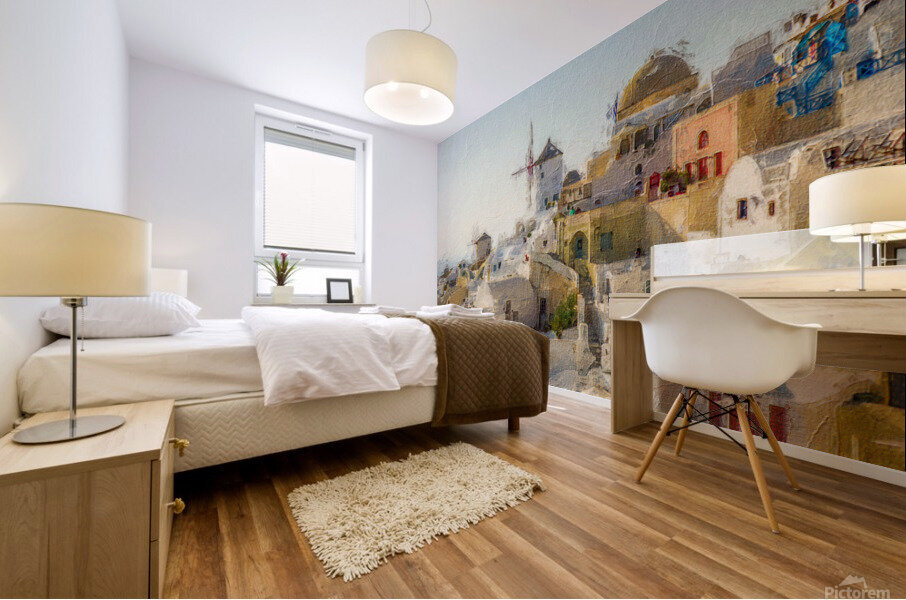 Santorini Mural print