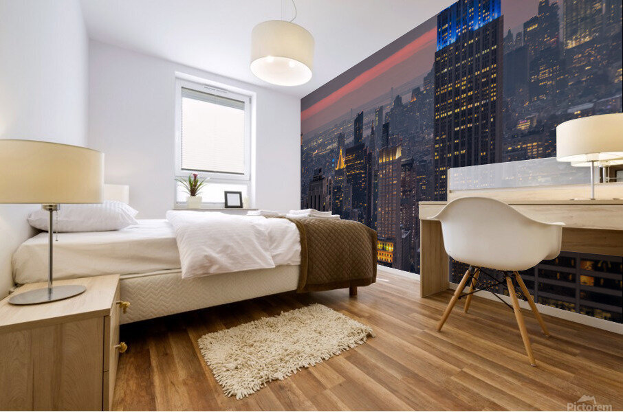Empire State Building at Dusk Mural print