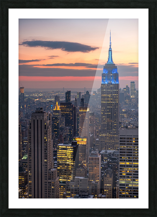Empire State Building at Dusk Picture Frame print