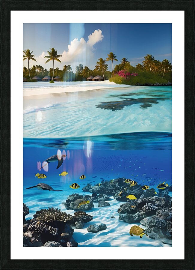 THE MALDIVES Picture Frame print