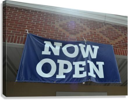 Now Open Signage Canvas Print