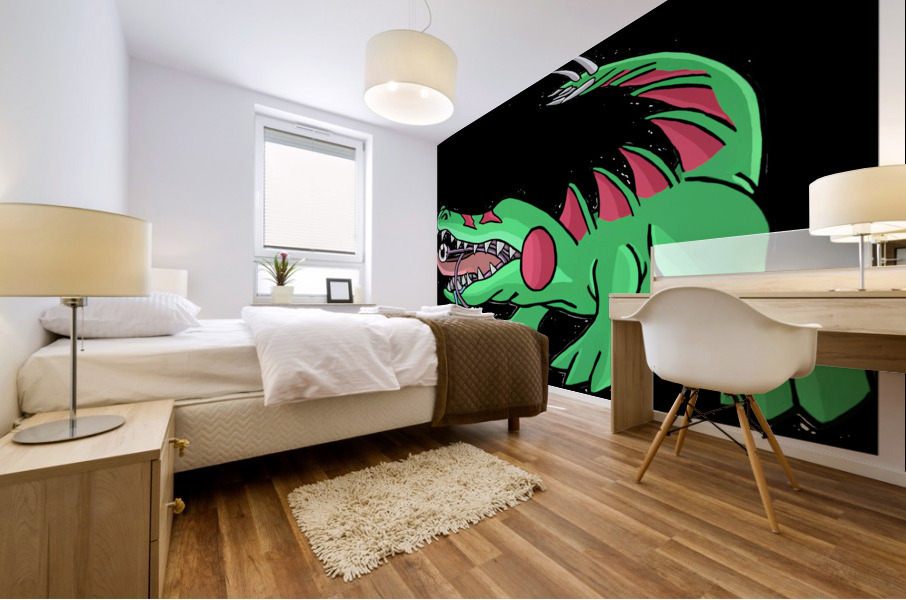 Crocodilas Mural print