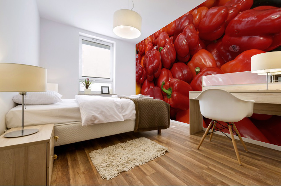 Red Peppers Mural print