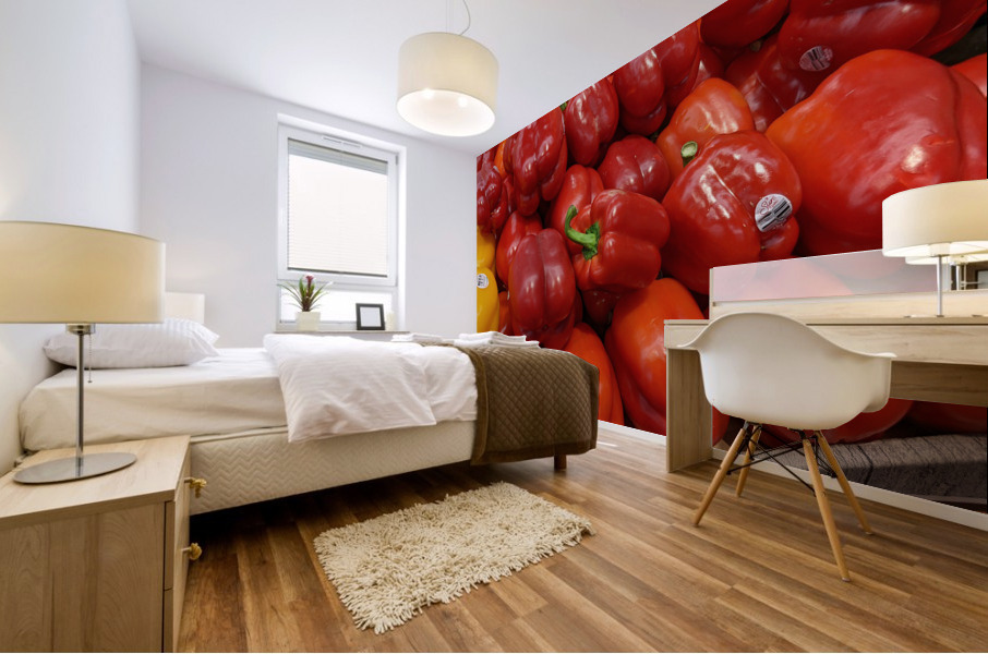 Red Peppers Mural print