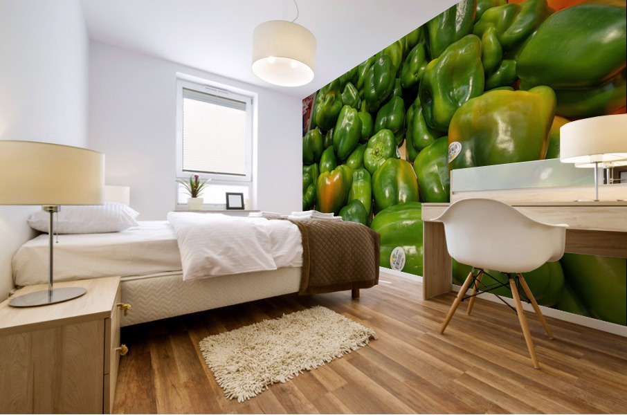 Green Peppers Mural print
