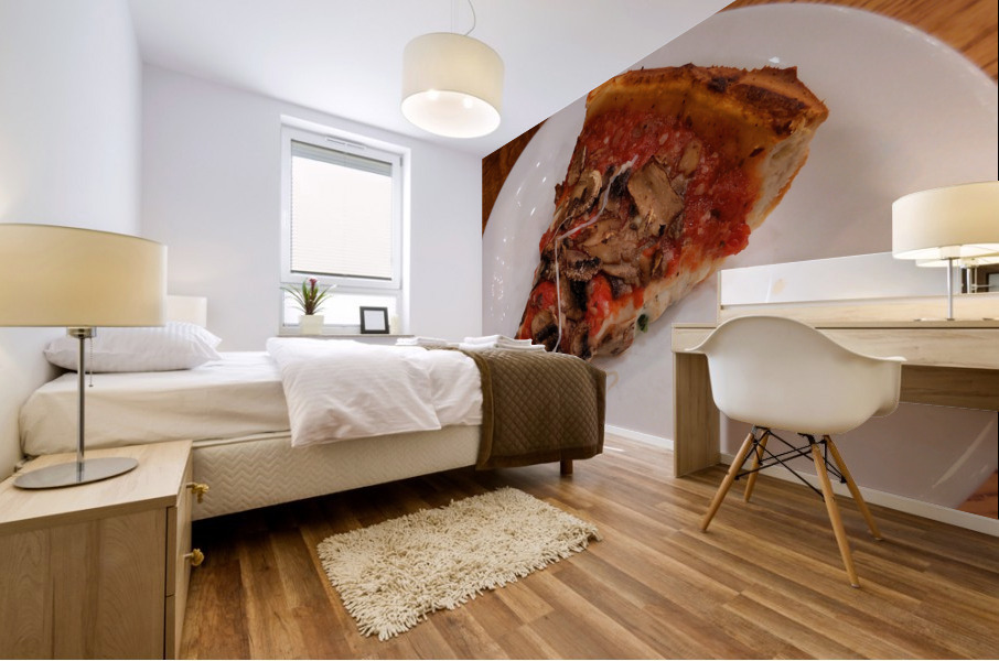 Pizza on Plate Mural print