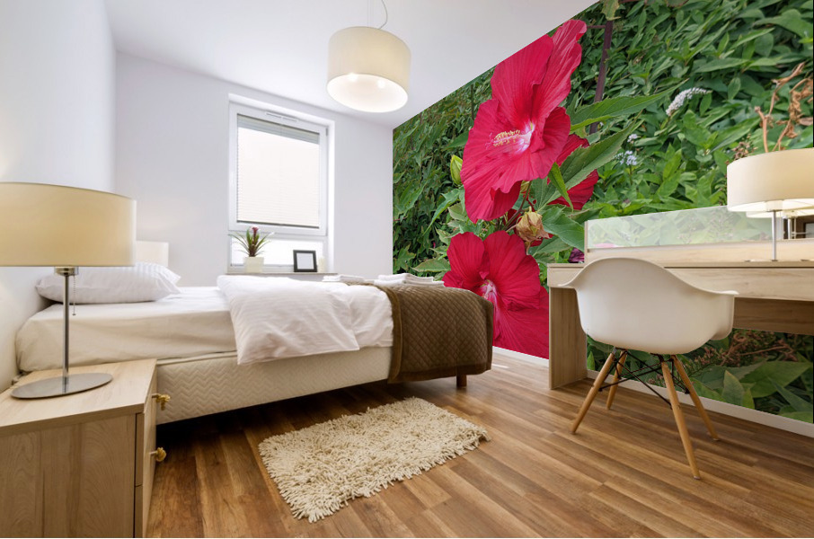 Red Flowers Mural print