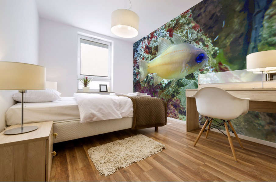 YellowFishCharacter Mural print