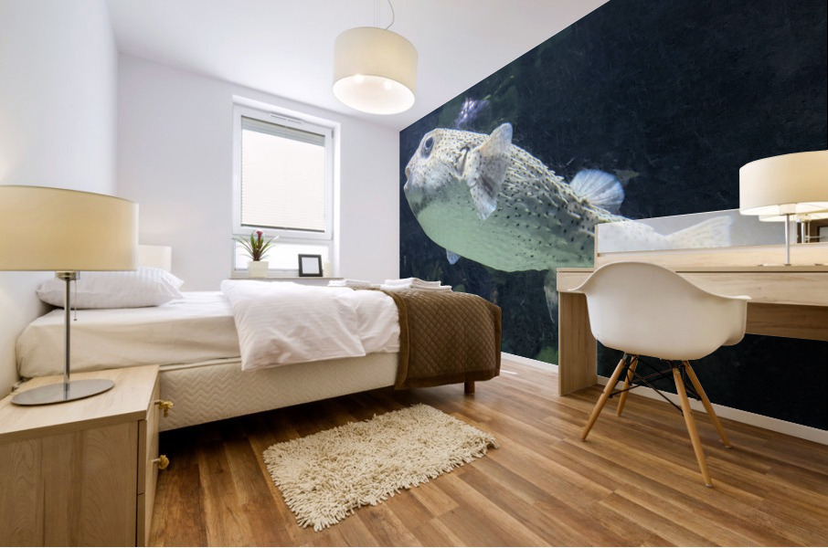 Puffer Fish Mural print