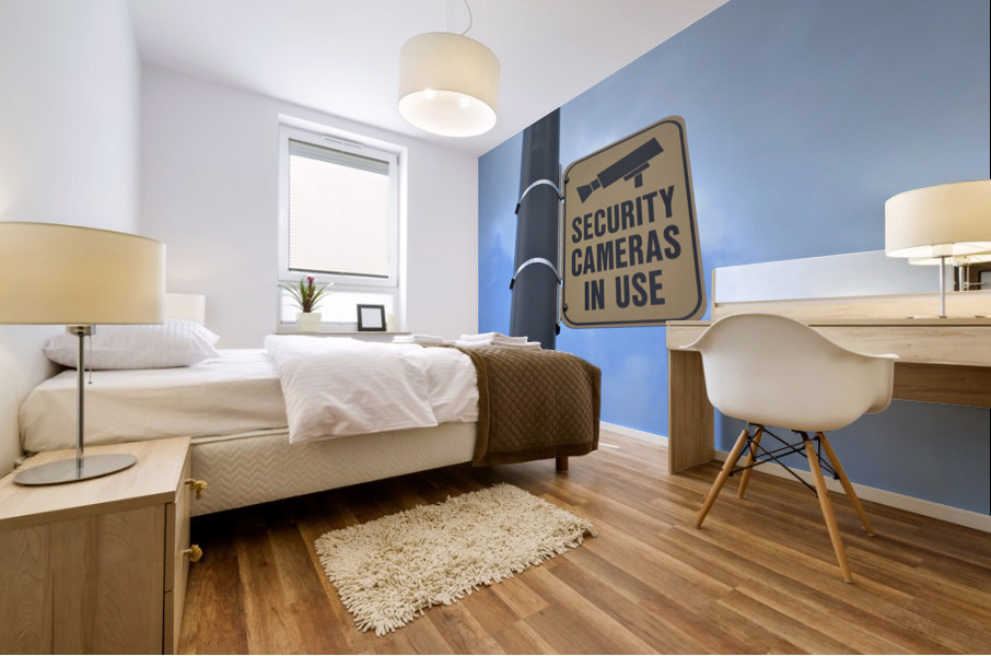 Security Cameras in Use Mural print