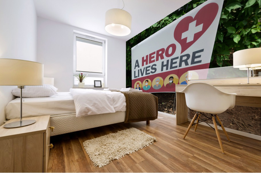 A Hero Lives Here Mural print