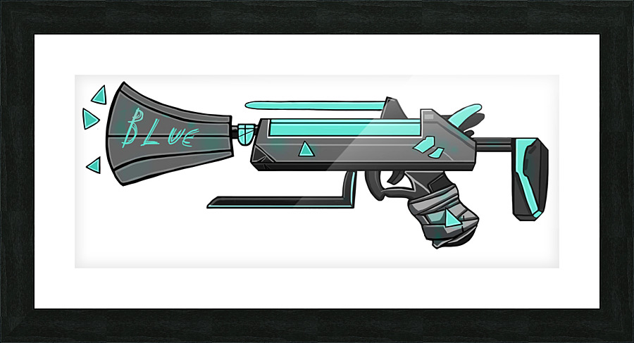 BlueWeapon Picture Frame print