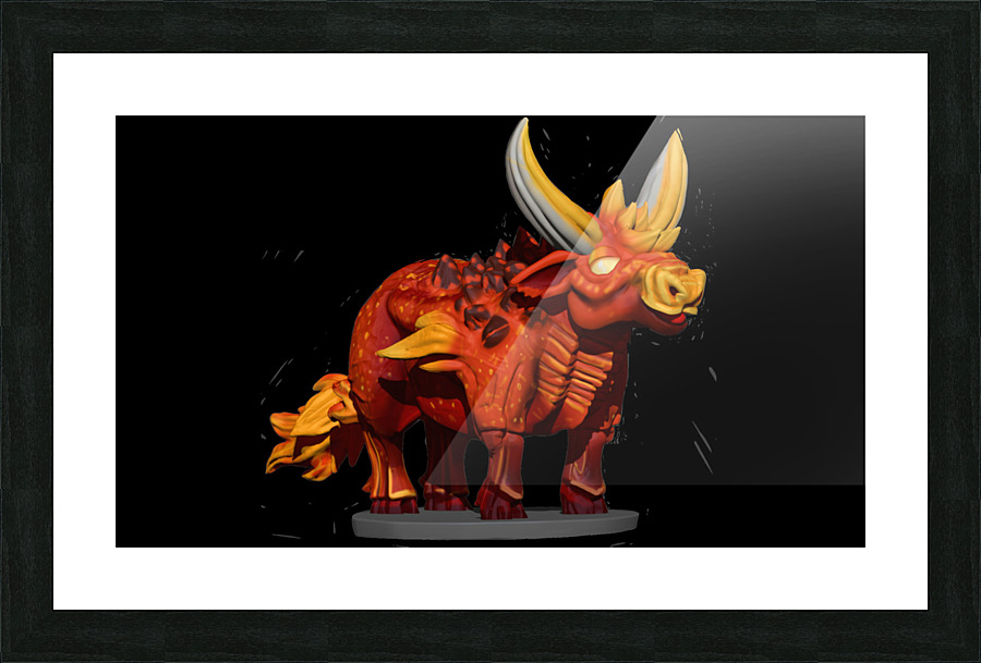 FireBull1 Picture Frame print