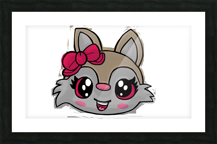 Kitty Face Picture Frame print