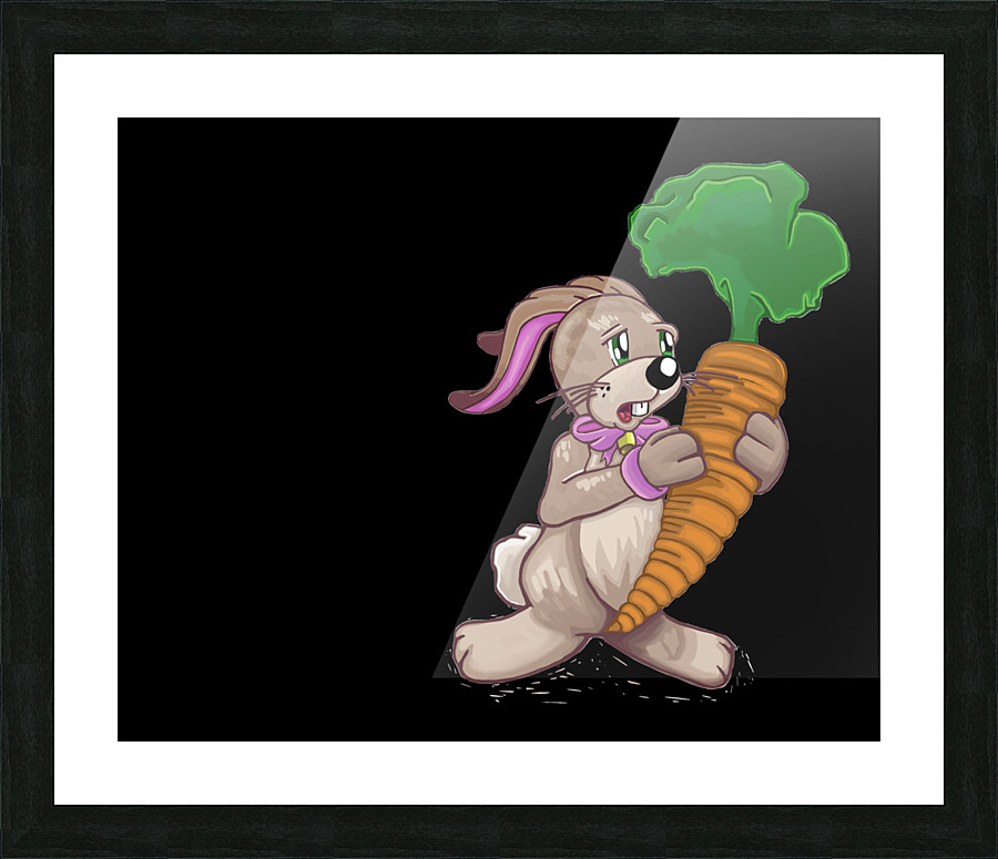 RabbitwithCarrot Picture Frame print
