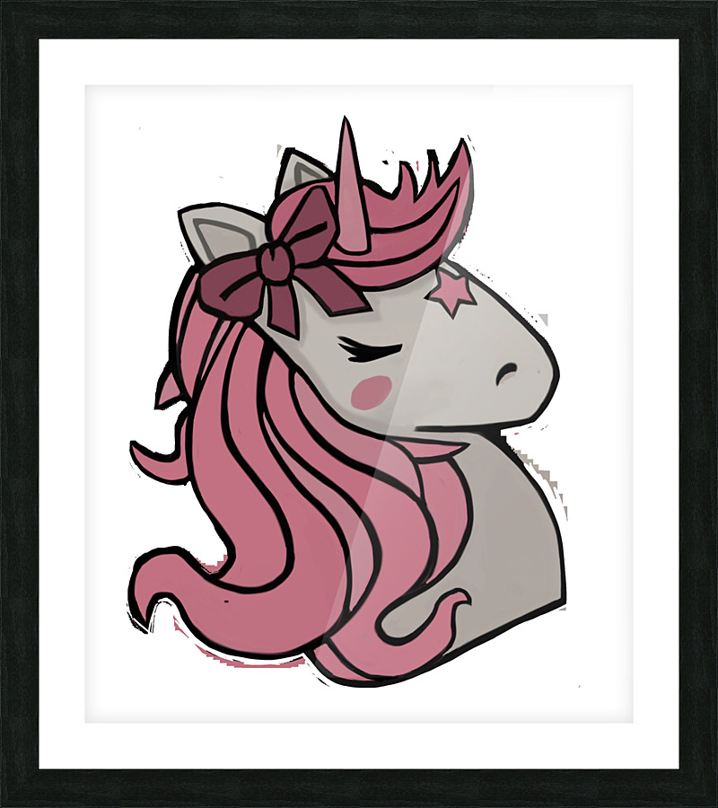UnicornHead Picture Frame print