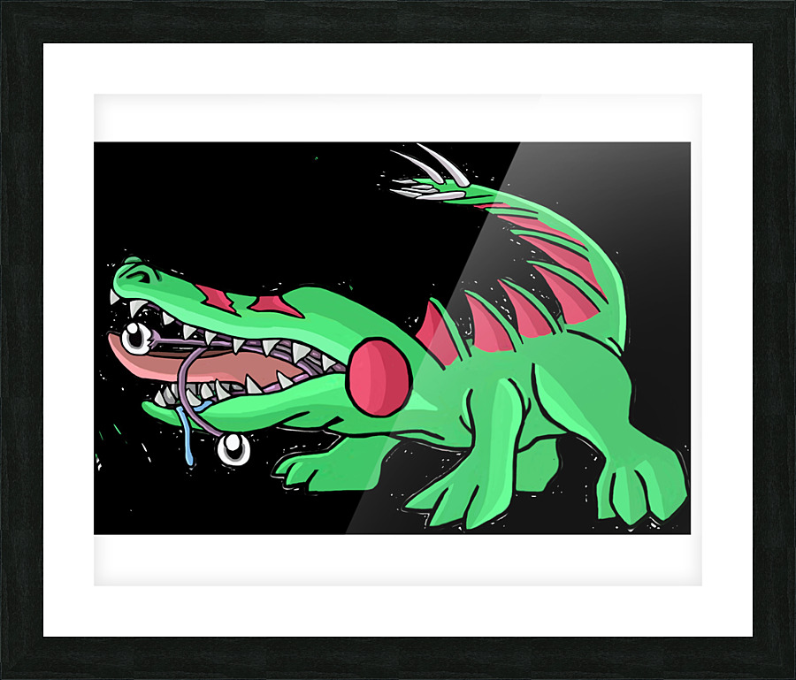 Crocodilas Picture Frame print