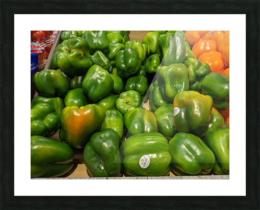 Green Peppers Picture Frame print
