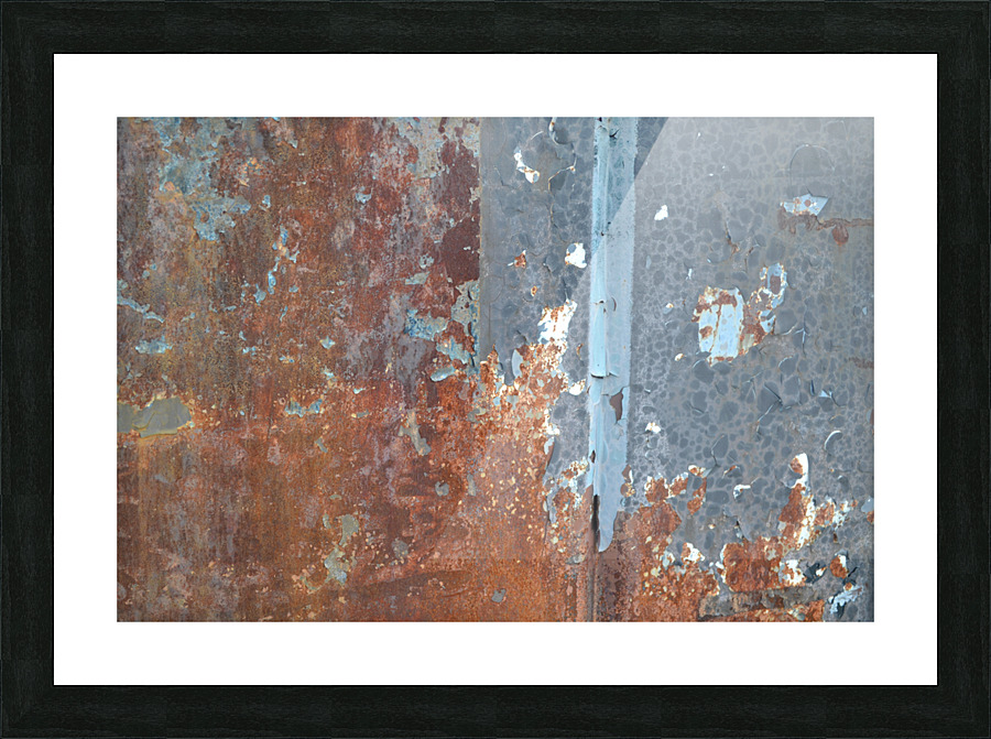 Metallic Garbage Rusty Bin Picture Frame print