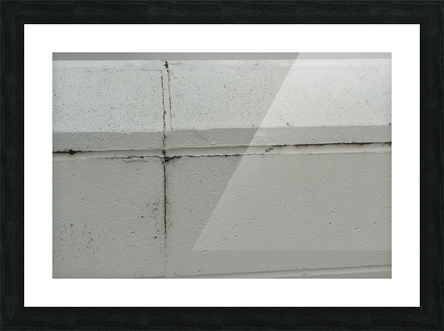 Cement White Wall Picture Frame print