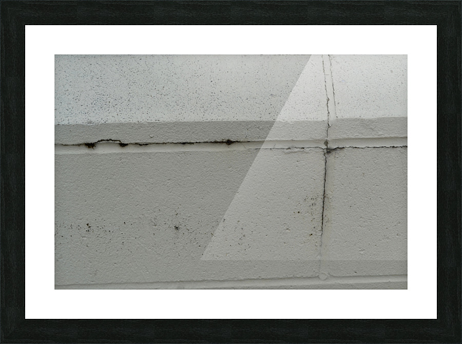Cement White Wall Picture Frame print