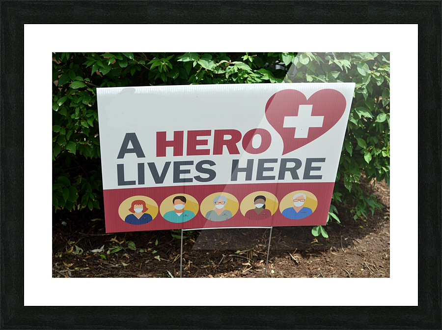 A Hero Lives Here Picture Frame print