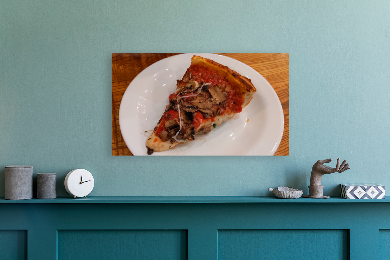 Pizza on Plate Reproduction