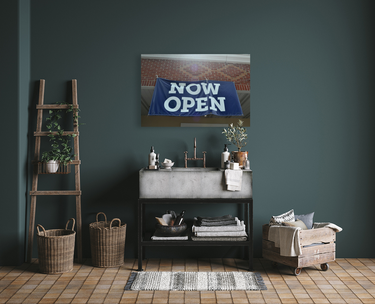 Now Open Signage Reproduction