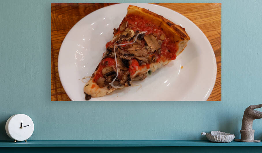Pizza on Plate Reproduction