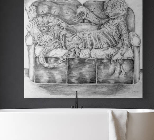 Tiger on a Couch Reproduction