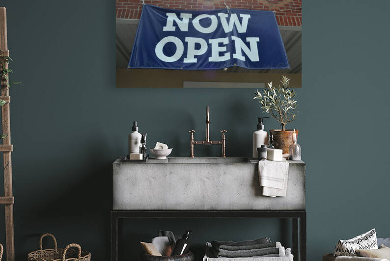 Now Open Signage Reproduction