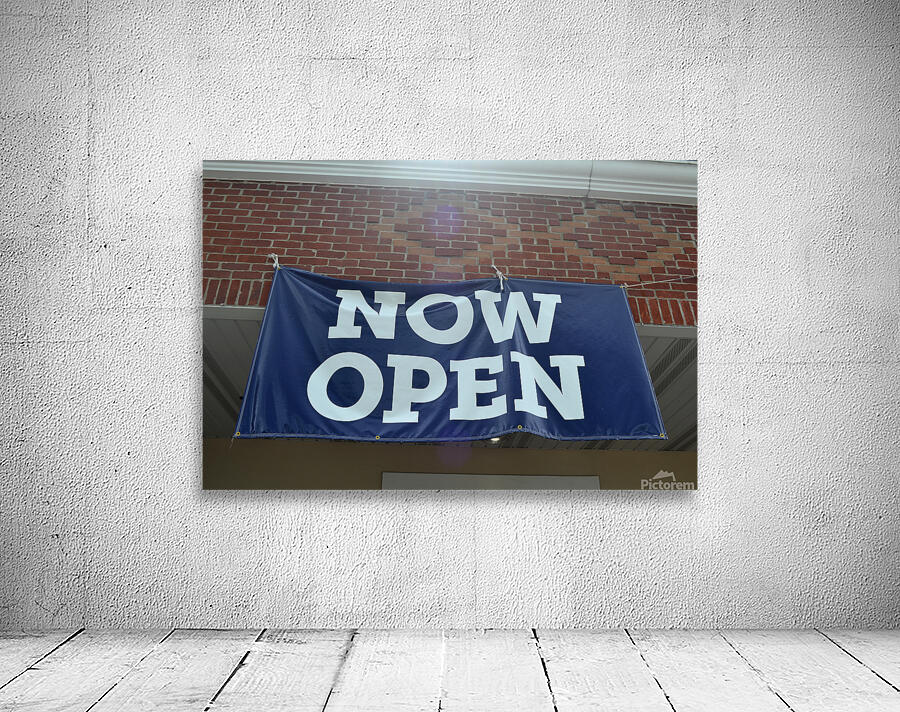 Now Open Signage Wall Preview
