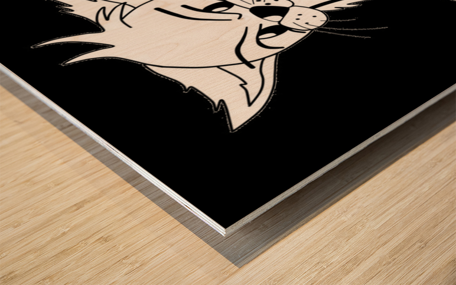 AngryCat Wood print